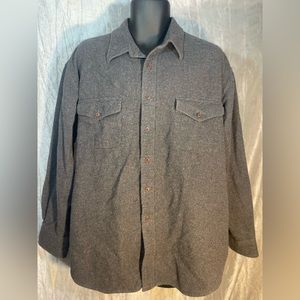 St. John’s Bay 100% cotton gray casual button up collared shirt